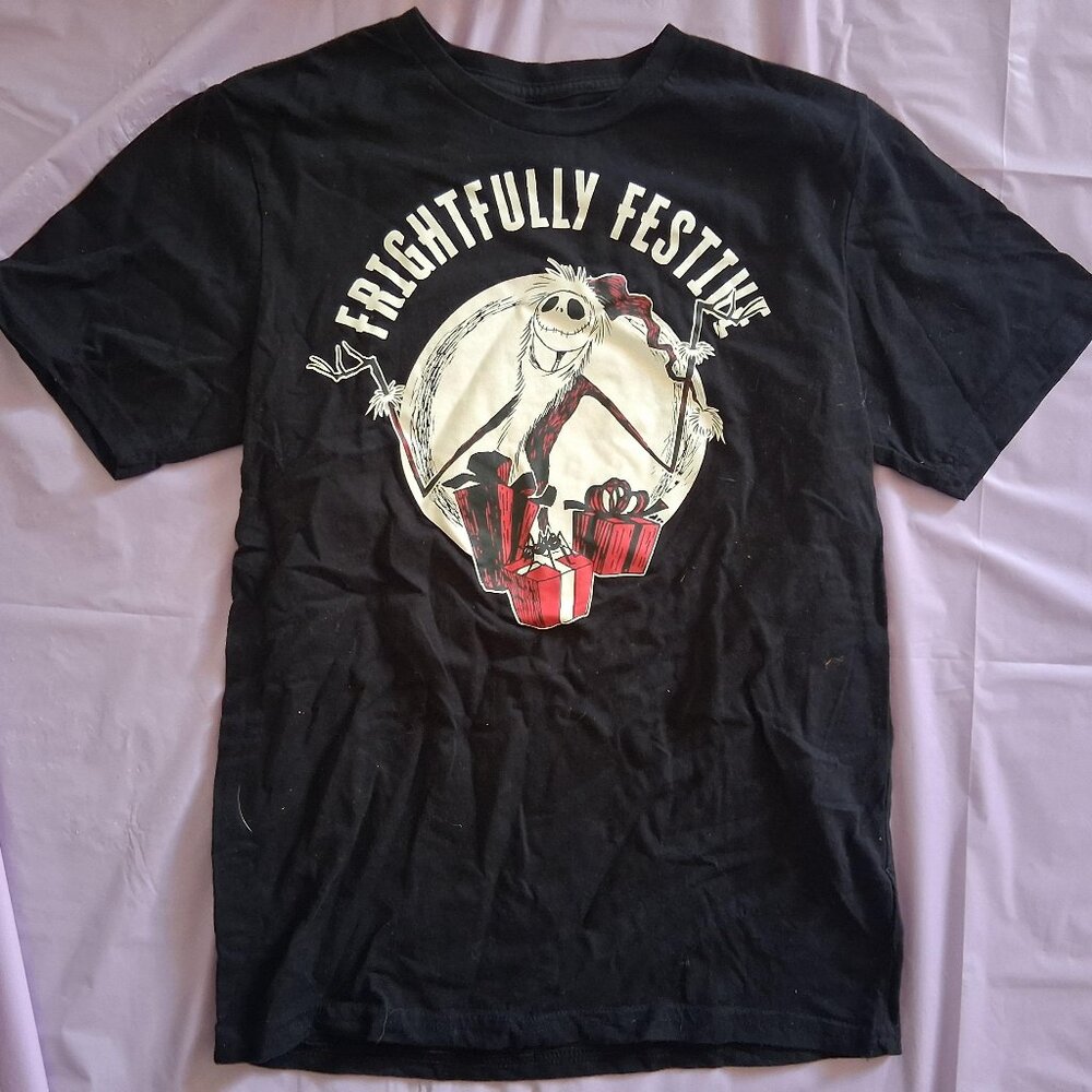 Nightmare Before Christmas Tee, M, Black/Red/White